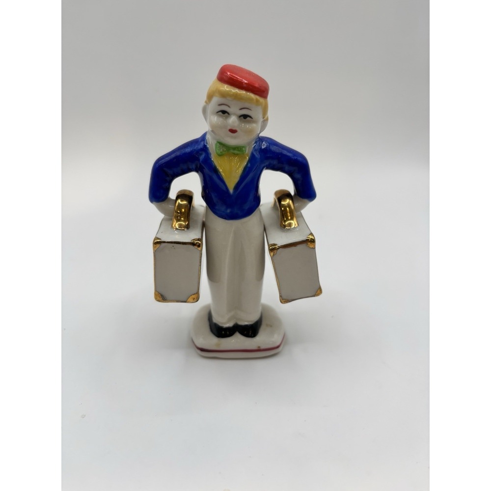 Vintage Salt & Pepper Shakers‎ - Bellboy with Suitcases